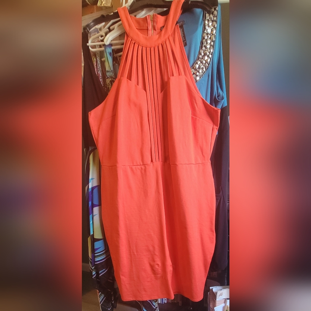 Fashion to Figure body con dress size 3X Orange